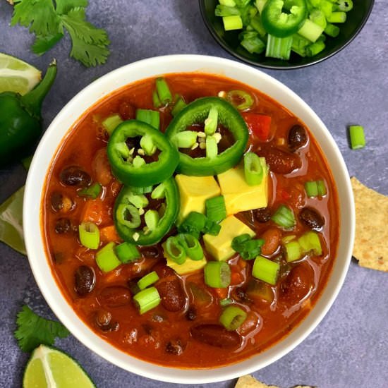 Vegetarian Chili Instant Pot - Recipe photo by indianveggiedelight