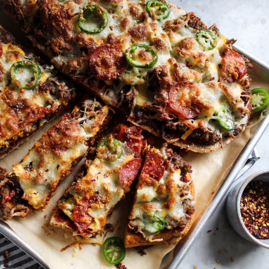 French Bread Pizza - Recipe photo by MidwestSoutherner