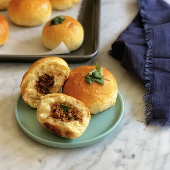 Baked Keema Bun - Recipe photo by Mistress Ghee
