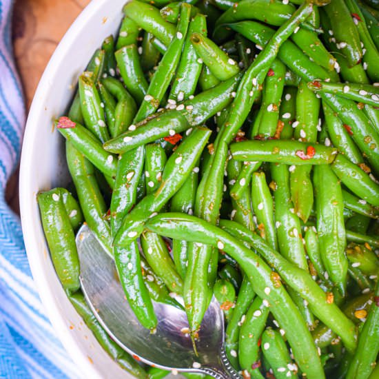 Asian Green Bean Salad - Recipe photo by jamjarkitchen