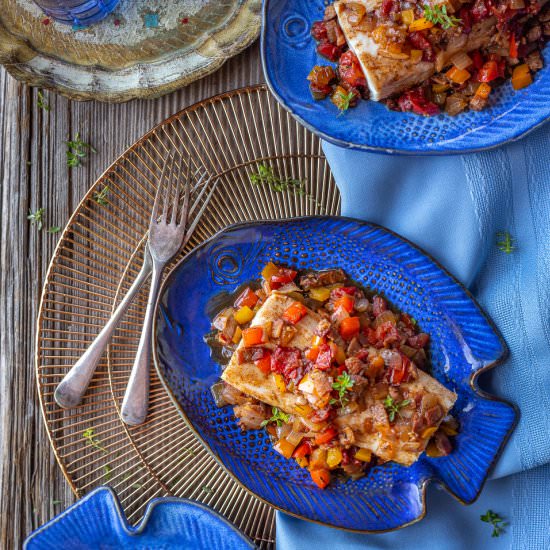 Cod Basquaise - Recipe photo by primalwellnesscoach
