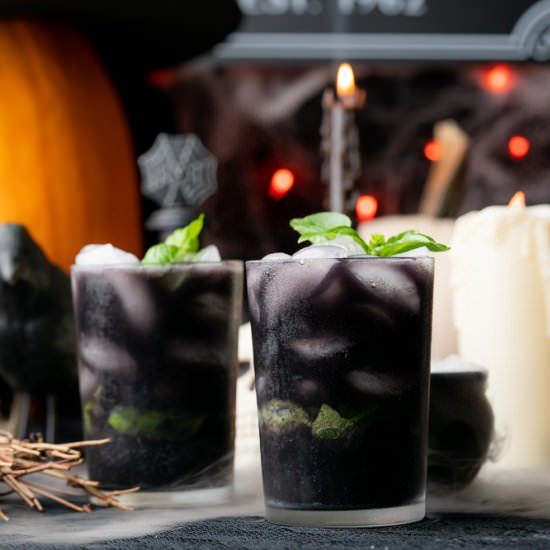 Gin Blueberry Basil Smash Cocktail - Recipe photo by afullliving