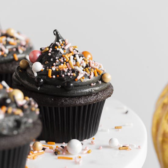 Small Batch Black Velvet Cupcakes - Recipe photo by amandawilens