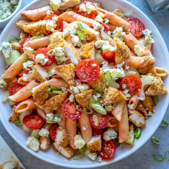 BUFFALO CHICKEN PASTA SALAD - Recipe photo by healthyfitnessmeals