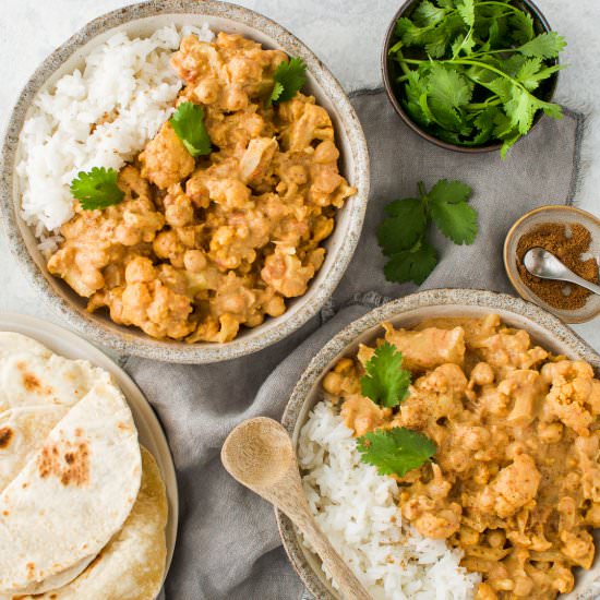 Chickpea and Cauliflower Curry - Recipe photo by Mrs Jones Kitchen