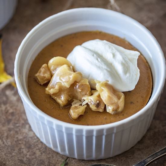Pumpkin Bourbon Custards Walnut - Recipe photo by URBANBAKES