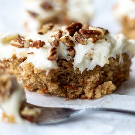 The best carrot cake sheet cake. - Recipe photo by faithlovechoc