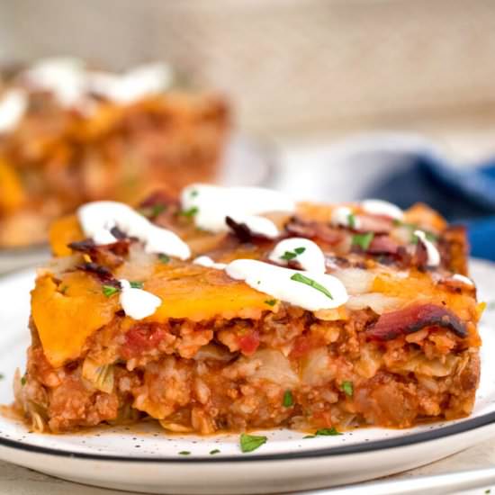 Stuffed Cabbage Casserole - Recipe photo by peasandpeonies
