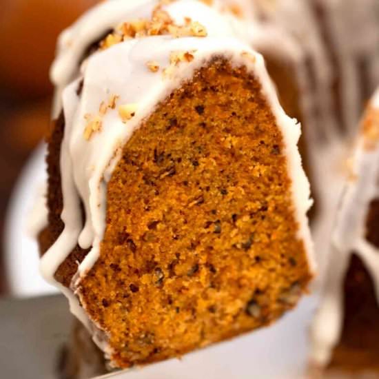 Pumpkin Bundt Cake - Recipe photo by peasandpeonies