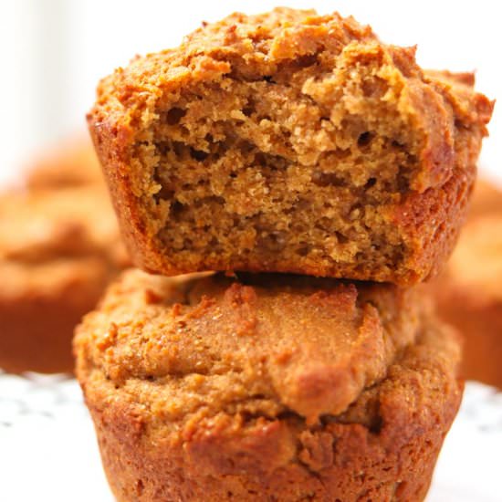 Pumpkin Protein Muffins - Recipe photo by The Traveling Dietitian