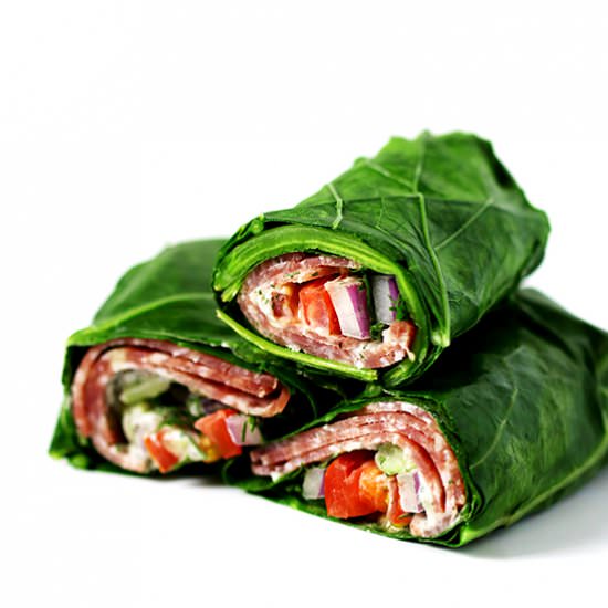 Mediterranean Collard Wraps - Recipe photo by Spiritedmorgan