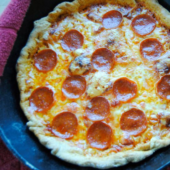 Cast Iron Skillet Pizza - Recipe photo by simplycookingintexas