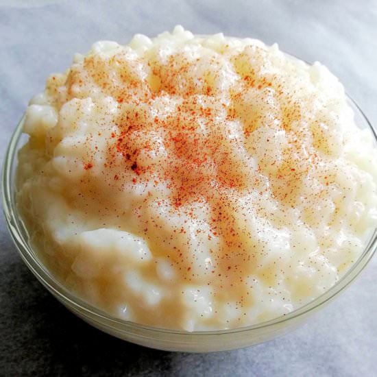 Creamy Rice Pudding without Eggs - Recipe photo by Eats Delightful