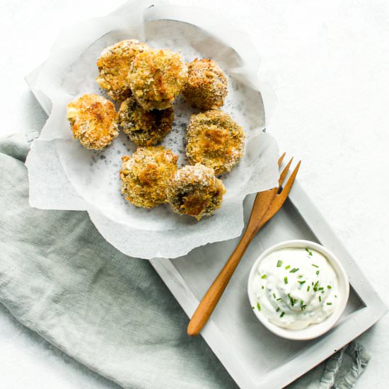 Breaded Garlic Mushrooms - Recipe photo by Mrs Jones Kitchen