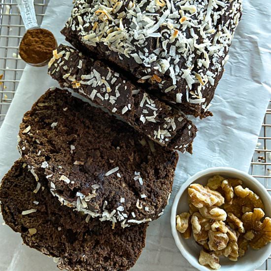 Easy Chocolate Coconut Banana Bread - Recipe photo by mysavoryadventures