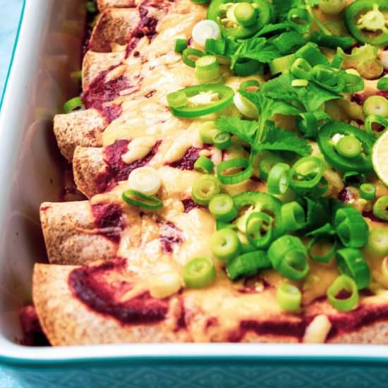 BBQ Chicken Enchiladas - Recipe photo by The Real Food Geek
