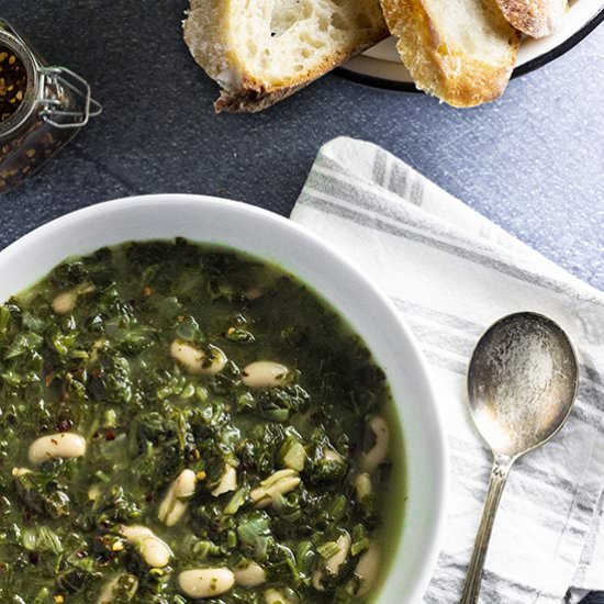 Budget Friendly Greens & Beans - Recipe photo by kettleandkale