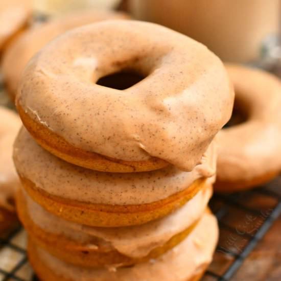 Pumpkin Spiced Latte Baked Donuts - Recipe photo by WillCookForSmiles