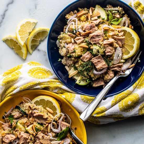 citrus herb quinoa salad + tuna - Recipe photo by killingthyme