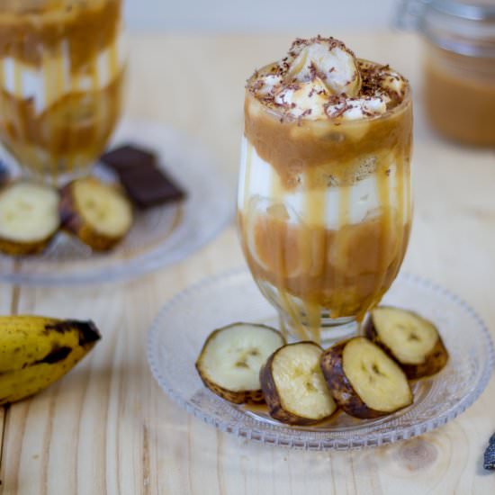 Banana dessert in a cup - Recipe photo by mecooks.com