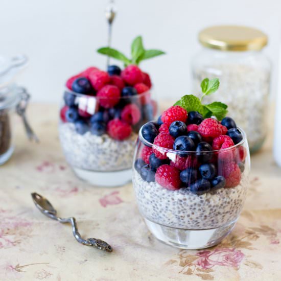 Chia dessert in a cup - Recipe photo by mecooks.com