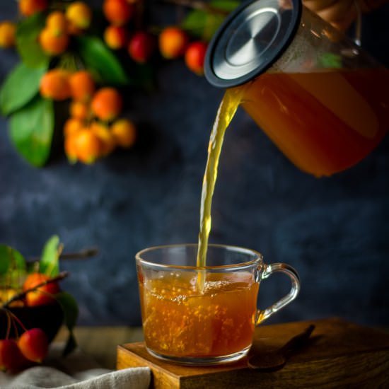 Chai cider with maple whipped cream - Recipe photo by Lime Thyme
