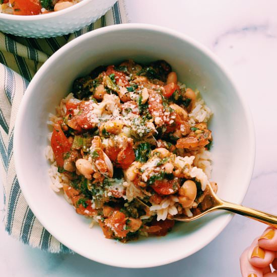 White Bean, Tomato and Spinach Stew - Recipe photo by thefigjar