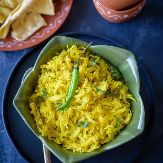 Raw Papaya Chutney (Sambharo) - Recipe photo by Herbivore Cucina