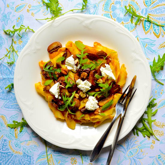 Butternut Squash Mushroom Pasta - Recipe photo by gerifood