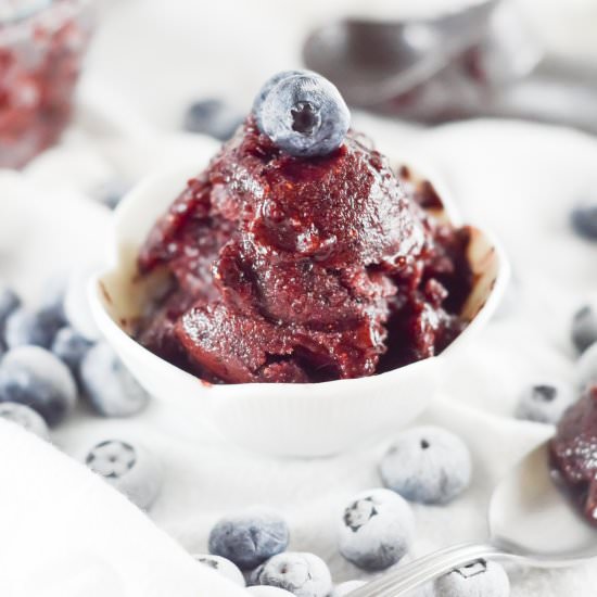 Blueberry Sorbet - Recipe photo by lifebeginswithdessert