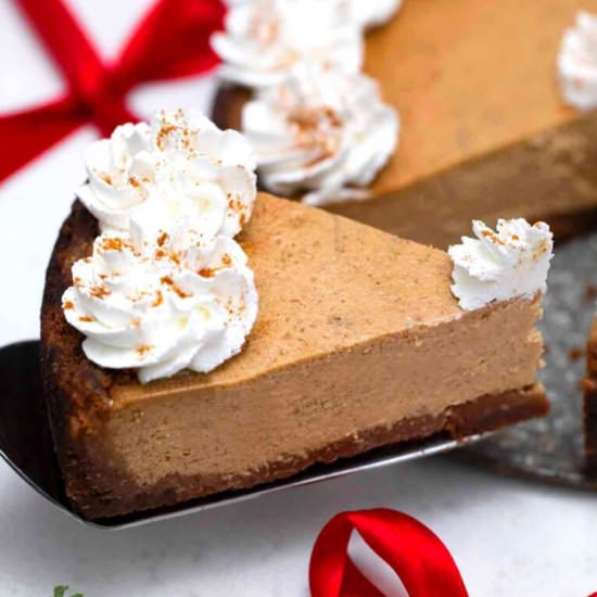 Gingerbread Cheesecake - Recipe photo by peasandpeonies