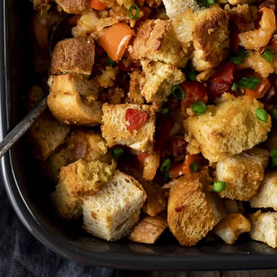 Spicy Cajun Cornbread Dressing - Recipe photo by Went Here 8 This
