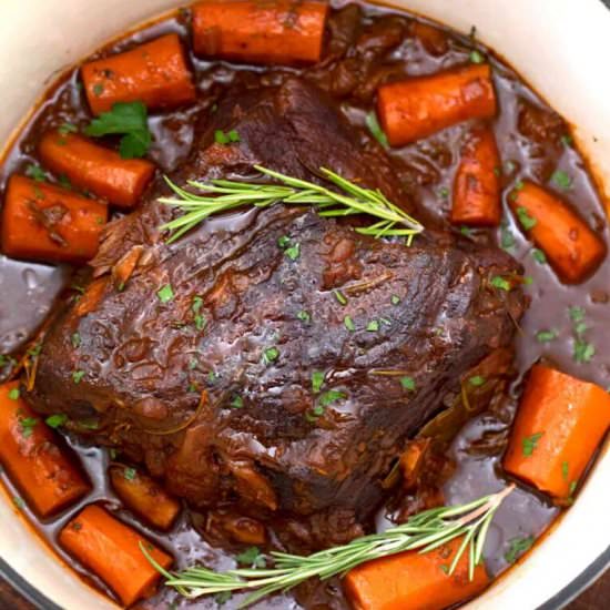 Red Wine Pot Roast - Recipe photo by peasandpeonies