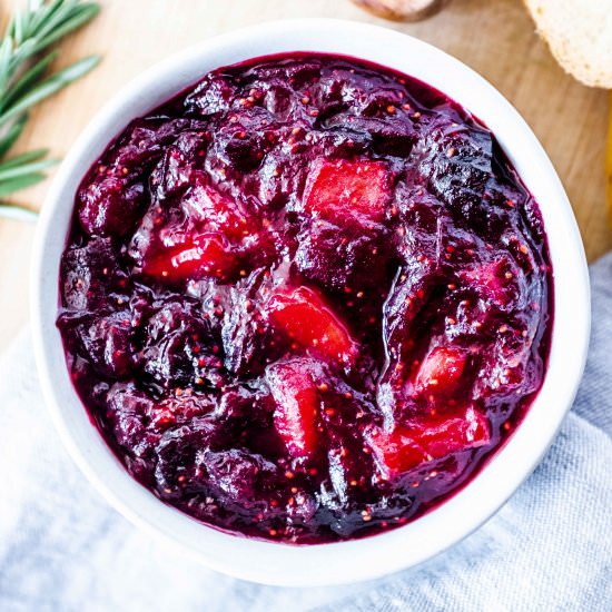 apple cranberry chutney - Recipe photo by whisked away kitchen