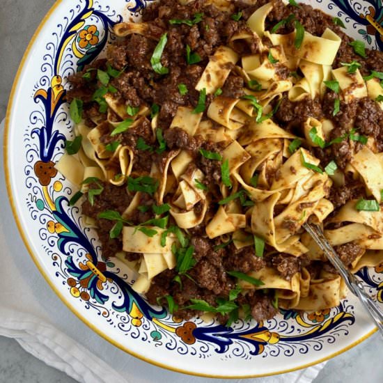 Sausage & Mushroom Ragu - Recipe photo by thebrookcook.wordpress.com