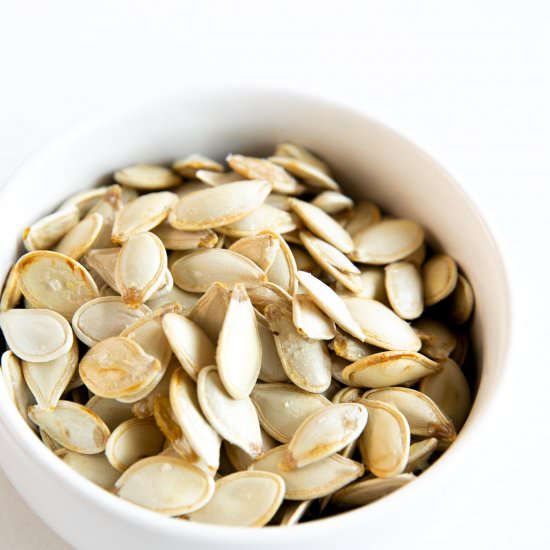 Roasted Pumpkin Seeds - Recipe photo by theforkedspoon