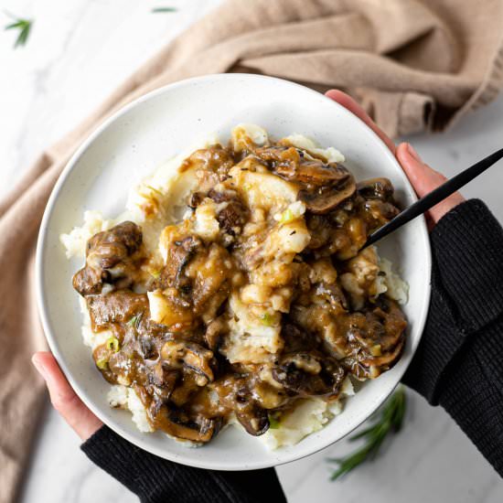 Gluten Free Mushroom Gravy - Recipe photo by greenseggsandyams