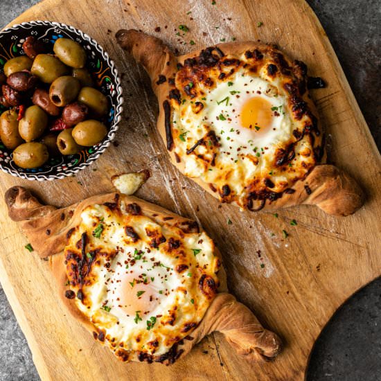 Georgian Cheese Bread – Khachapuri - Recipe photo by Silk Road Recipes