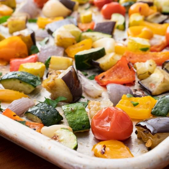 Roasted Ratatouille - Recipe photo by For the Love of Cooking