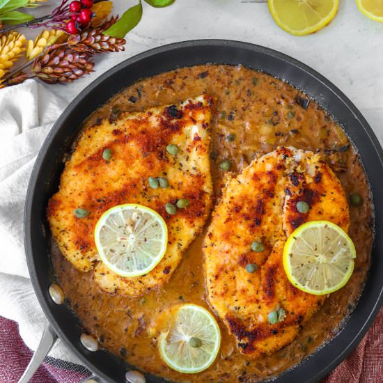 Healthy Chicken Piccata - Recipe photo by Honestfoodie_blog