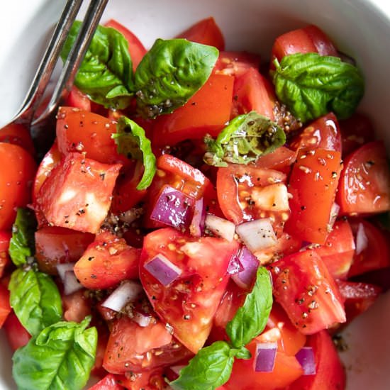 Tomato Basil Salad - Recipe photo by theforkedspoon