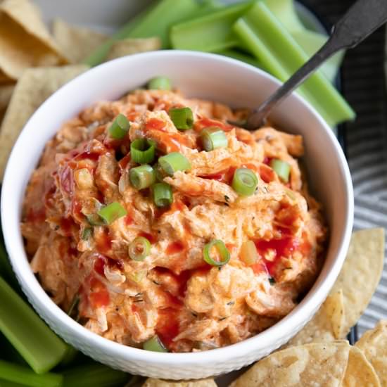 Slow Cooker Buffalo Chicken Dip - Recipe photo by theforkedspoon