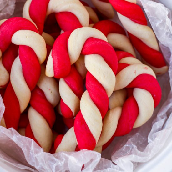 Candy Cane Cookies - Recipe photo by Bakes and Blunders