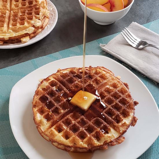 Sourdough Waffles - Recipe photo by RaspberriesAndKohlrabi