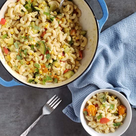 Macaroni with Summer Vegetables - Recipe photo by RaspberriesAndKohlrabi