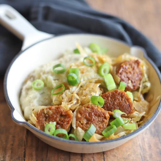 Vegan beer brats with sauerkraut - Recipe photo by cadryskitchen