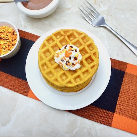 Pumpkin Waffles - Recipe photo by anothertablespoon