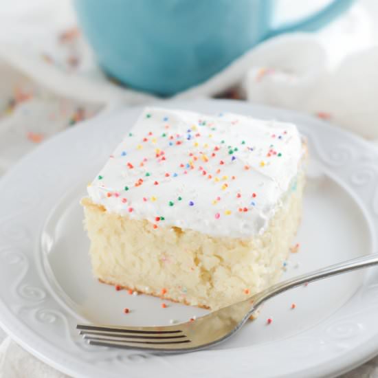 Homemade White Cake - Recipe photo by lifebeginswithdessert