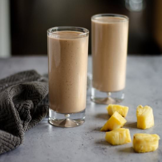 Chocolate Pineapple Smoothie - Recipe photo by The Littlest Crumb