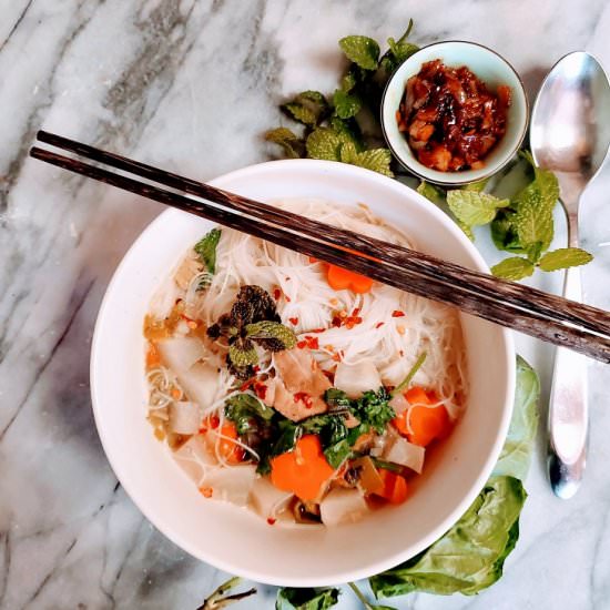 Chicken Pho with Shallot Chutney - Recipe photo by cocoinkitchen